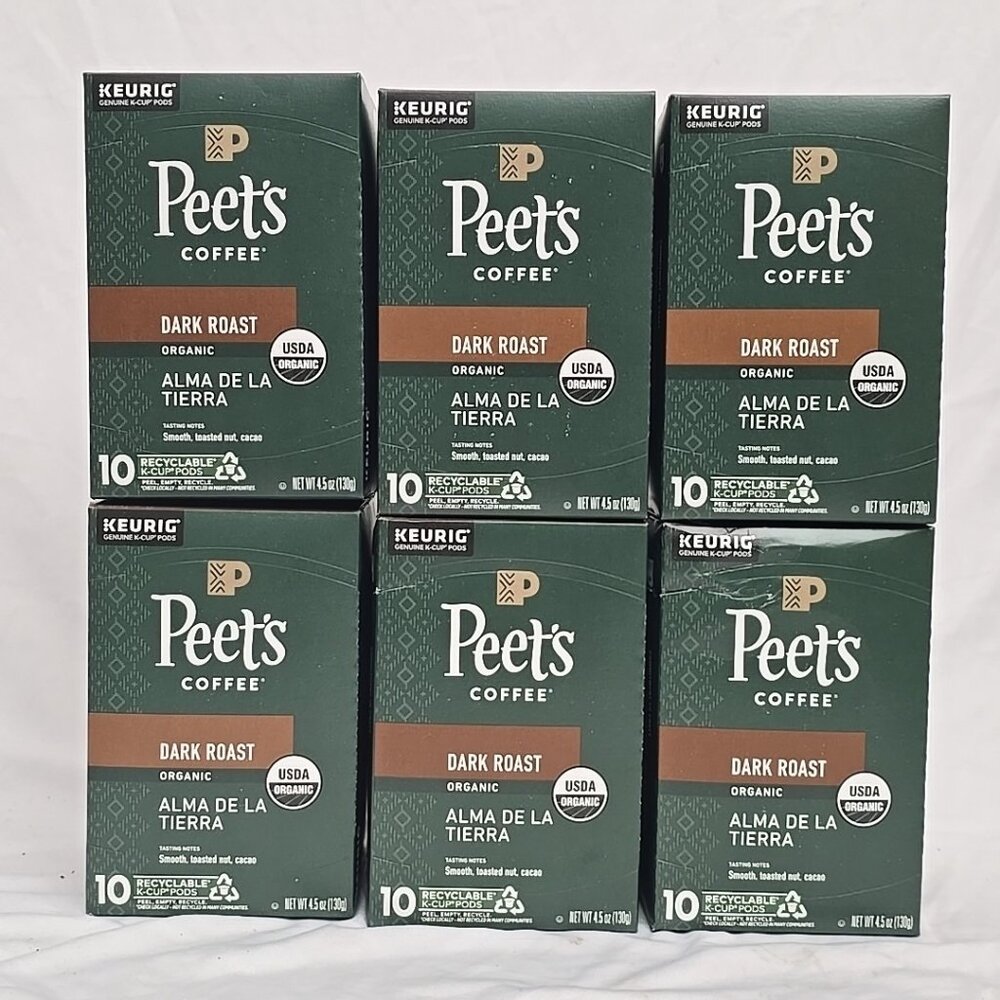Peet’s Coffee Organic Dark Roast Alma de la Tierra K-Cup Pods 60 Count